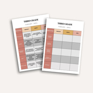 Full Year at a Glance Calendar by Grade