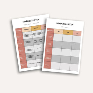 Full Year at a Glance Calendar by Grade